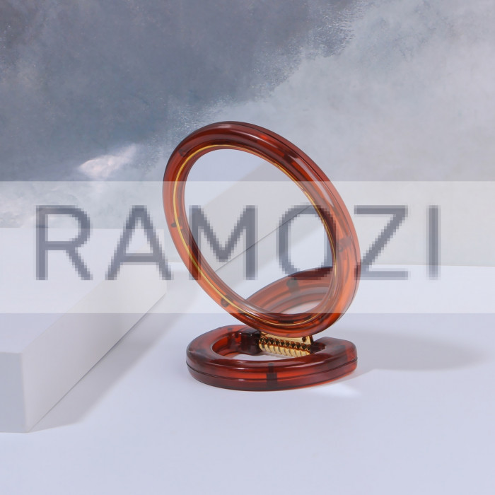 Зеркало корич.2-х стор. круглое 144 шт. RA-417-5
