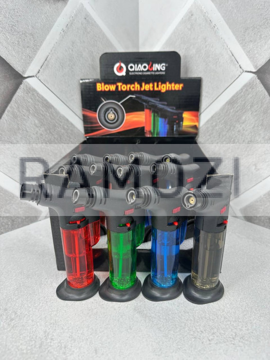 Зажигалка пистолет прозрачная  144 шт RA-2130